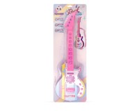 Super Guitarra Rock and Roll luz e som rosa